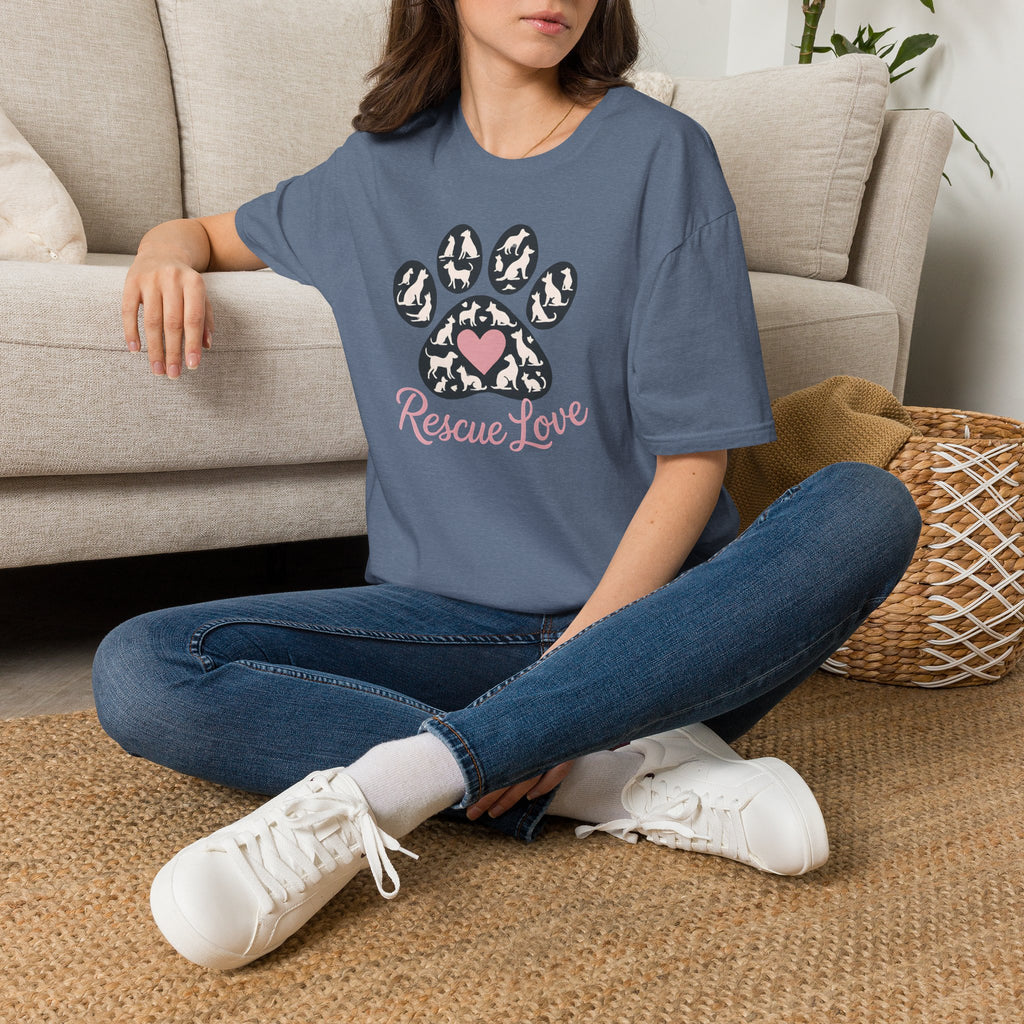 Rescue Love Paw Print T-Shirt