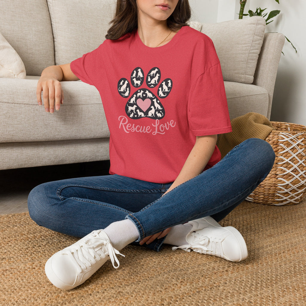 Rescue Love Paw Print T-Shirt